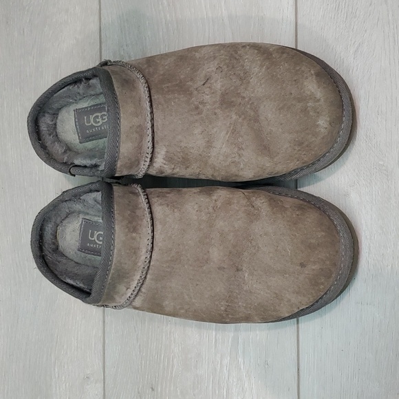 Ugg Australia Women Leather Sheepskin Clogs platform Slippers shoes sz 7 - Picture 4 of 13